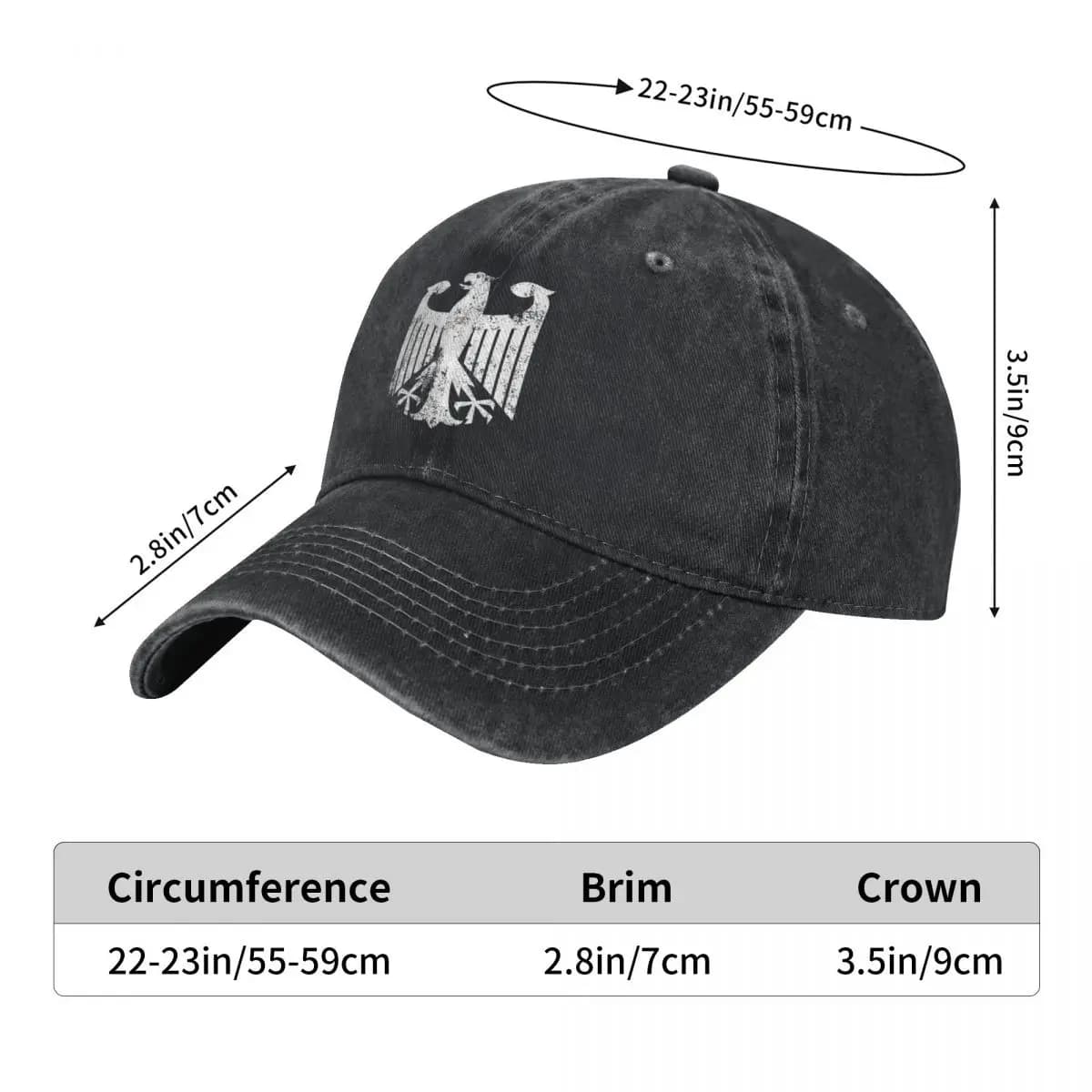 Casquette de pêche drapeau Allemagne avec aigle stylisé pour protection solaire optimale