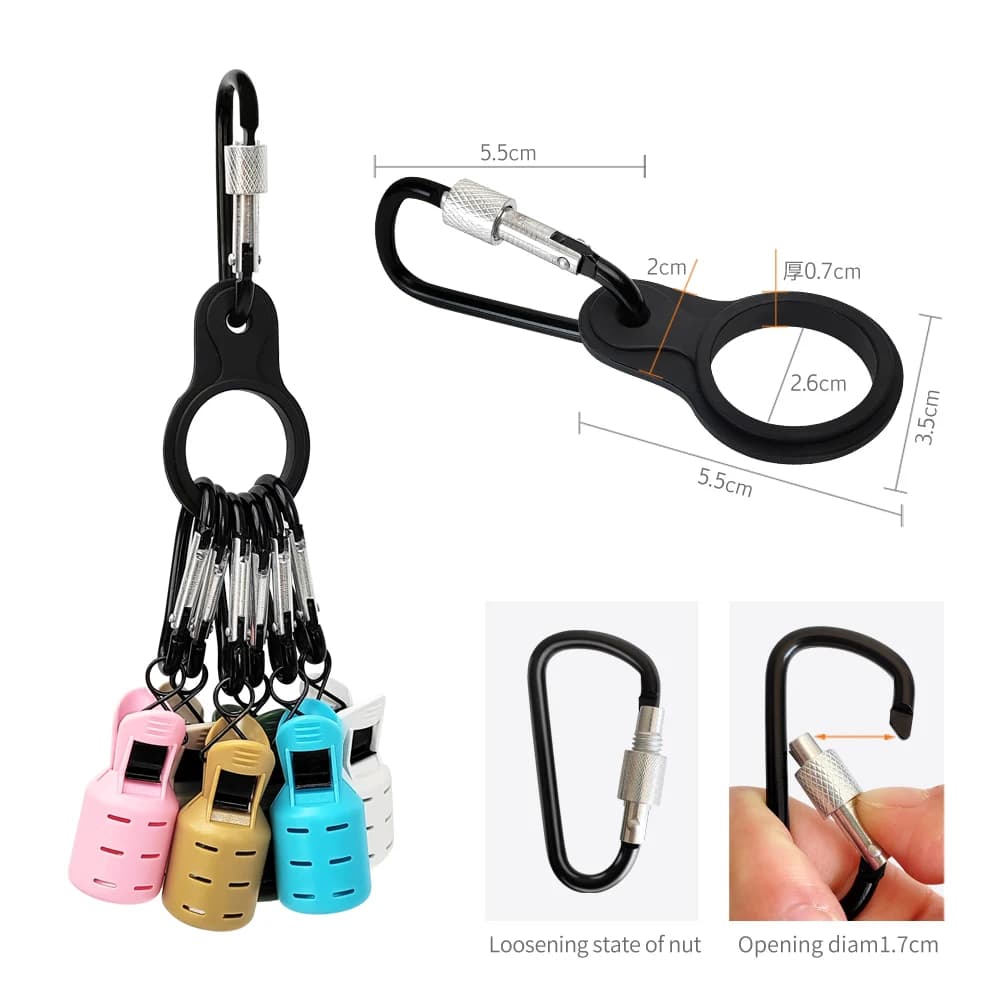 Kit 6 pièces protecteurs hameçons leurres calmar poulpe - Squid jig bait protector avec mousqueton