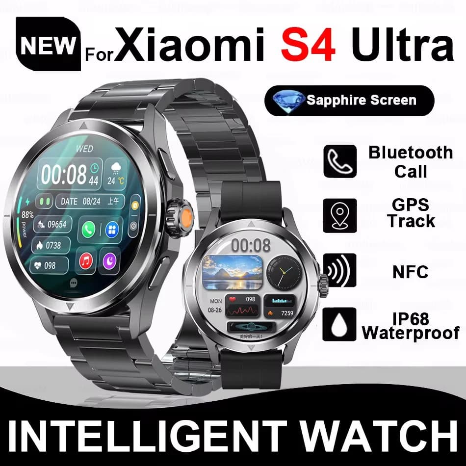 Montre Xiaomi S4 Ultra - Smartwatch pêche GPS NFC 1.53" AMOLED étanche avec boussole et appels Bluetooth