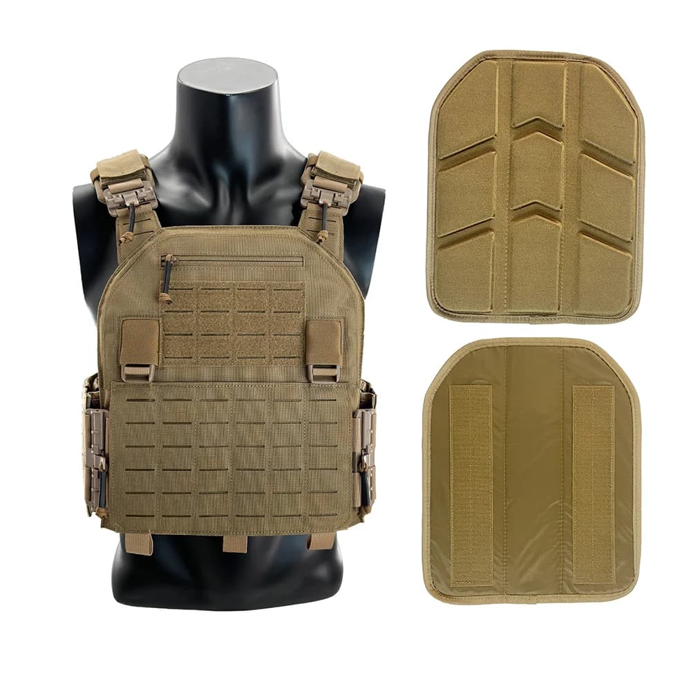 Gilet tactique multifonction nylon 1000D - Découpe laser - Remplissage EVA - LAVC modulaire pêche