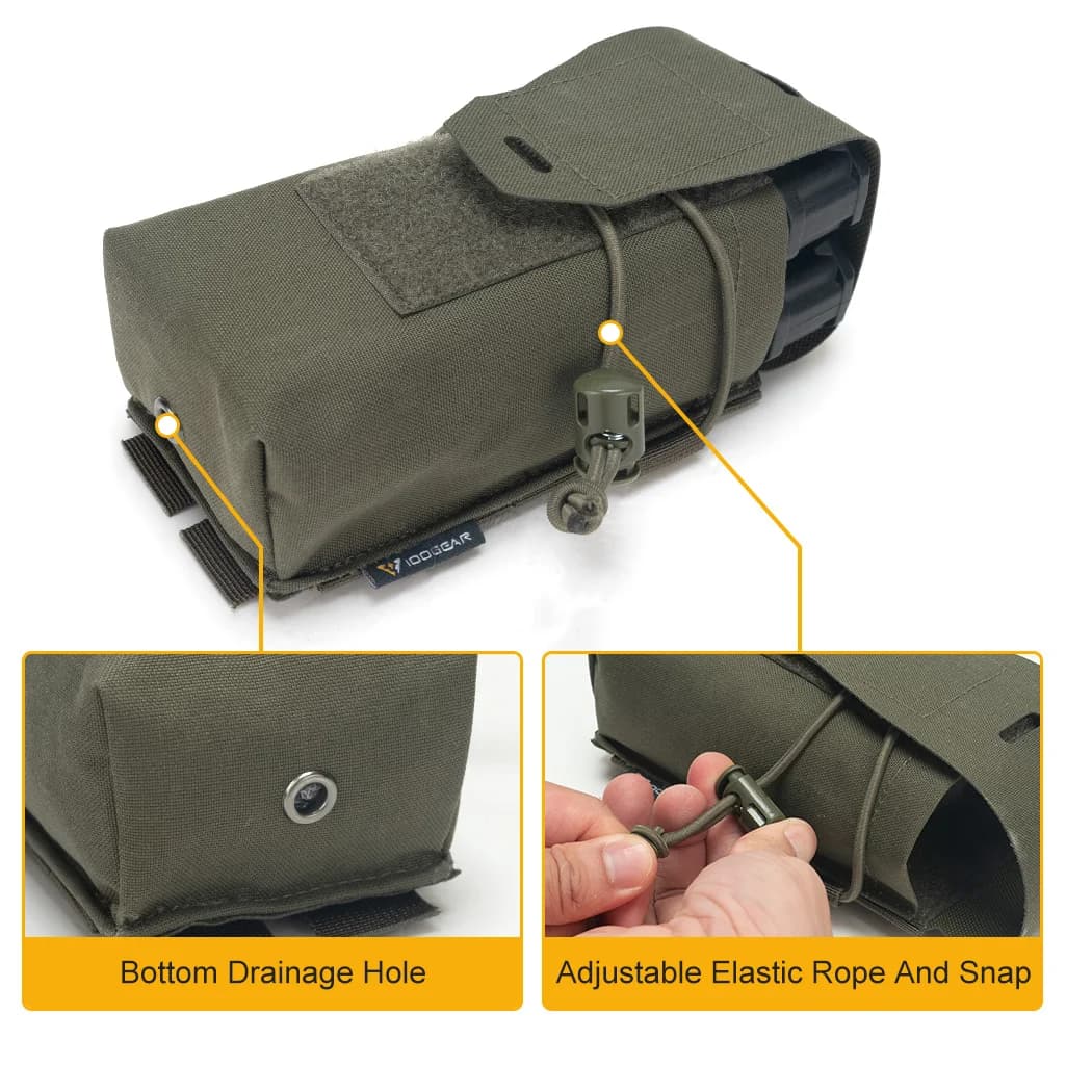 Poche double chargeur 5.56 MOLLE tactique IDOGEAR pour chasse et pêche sous-marine