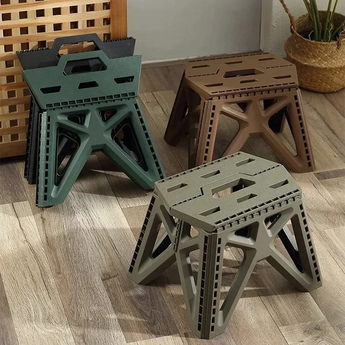 Tabouret pliant portable haute résistance pour pêche, camping et randonnée en extérieur