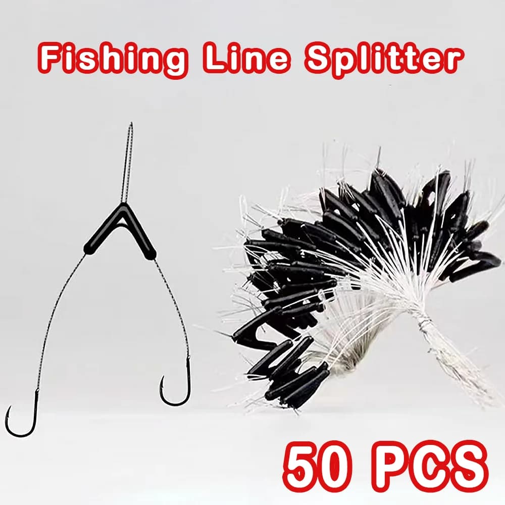 50 séparateurs ligne pêche anti-emmêlement - Connecteurs double hameçon accessoires extérieur