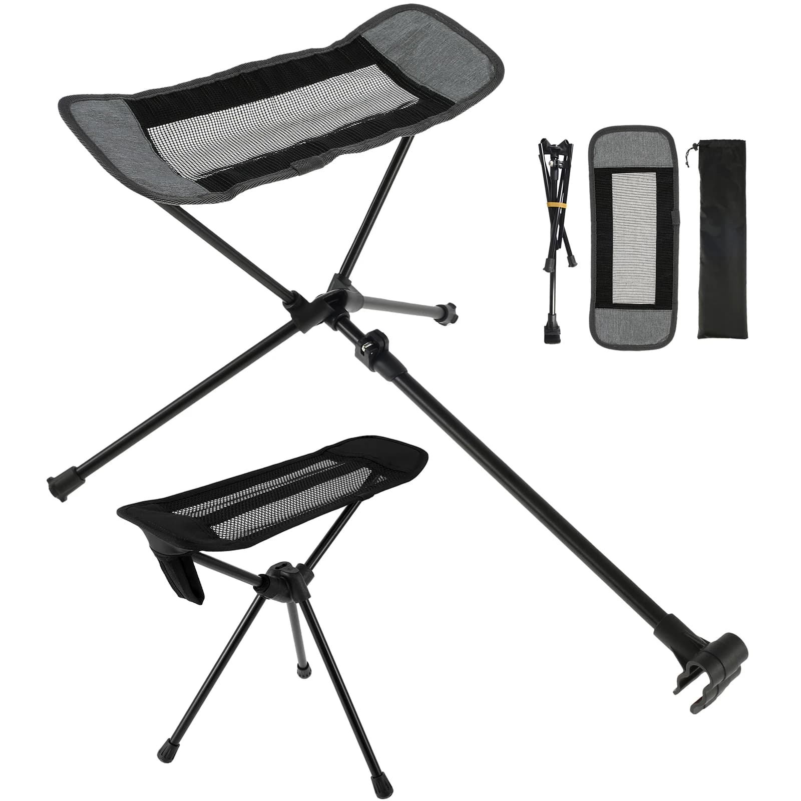 Repose-pieds pliant chaise camping pêche - Accessoire réglable pour siège hamac pêche confortable