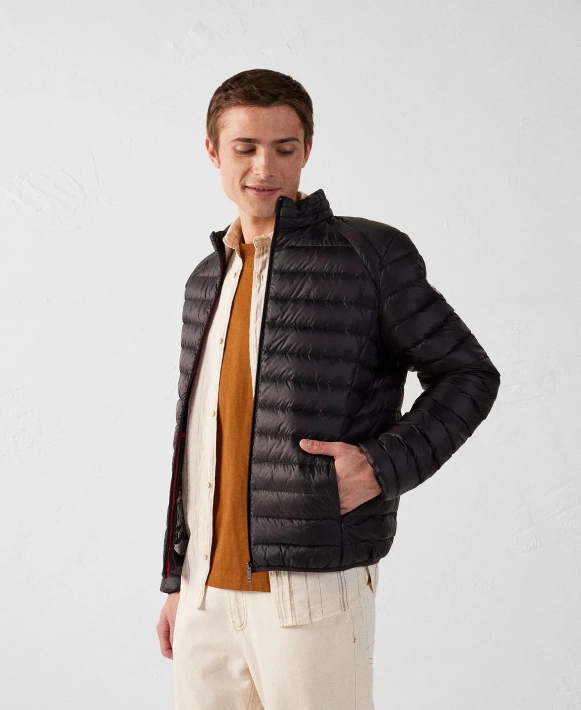 Doudoune légère homme femme printemps automne - Veste capuche fine broderie logo chaude imperméable