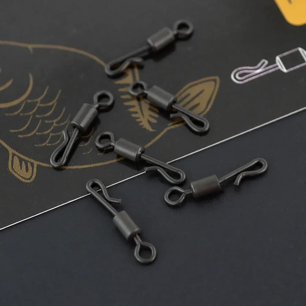 Émerillons acier inox 20 pièces Hirisi pour montages carpe - émerillons rapides qualité supérieure