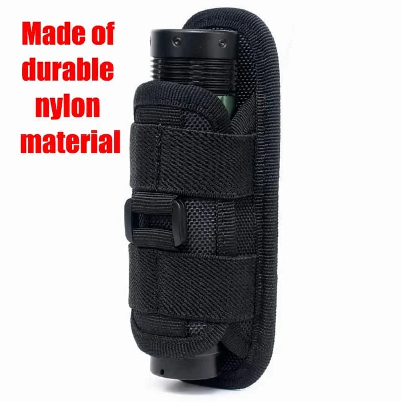 Pochette ceinture lampe tactique durable 360° rotation pêche chasse accessoires éclairage survie