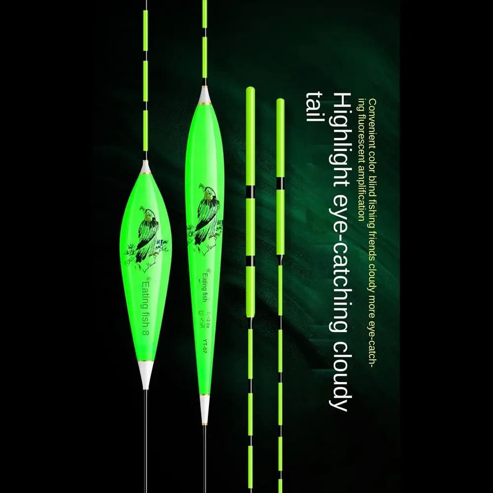 Flotteur leurre triangulaire 2024 pour pêche rocheuse - tube coulissant avec indicateur lumineux sensible