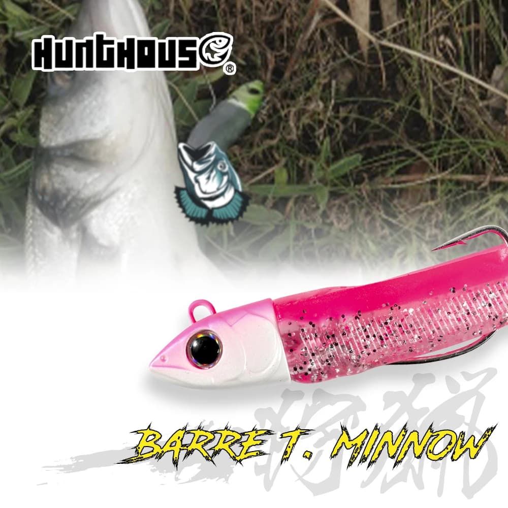 Leurre Hunthouse Fishing Barre T. Minnow 7-120g - Leurre souple silicone pêche brochet black-bass jigging head wobbleur