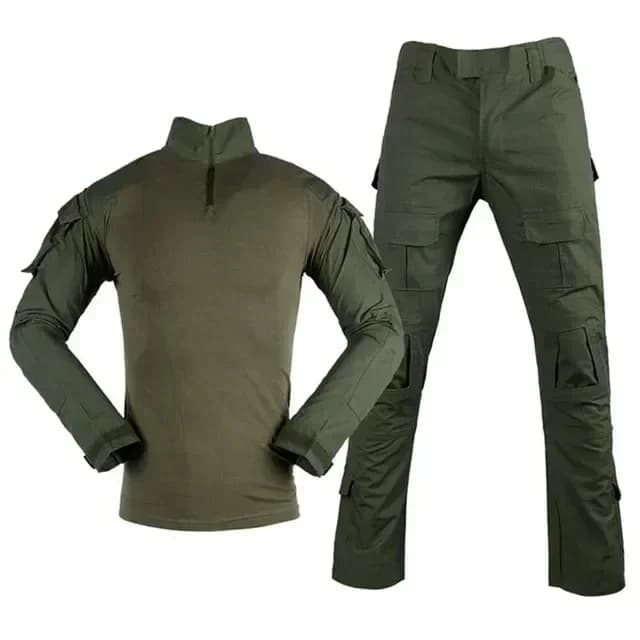 Ensemble combat G2 camouflage olive drab pour chasse pêche outdoor entraînement vêtements tactiques homme