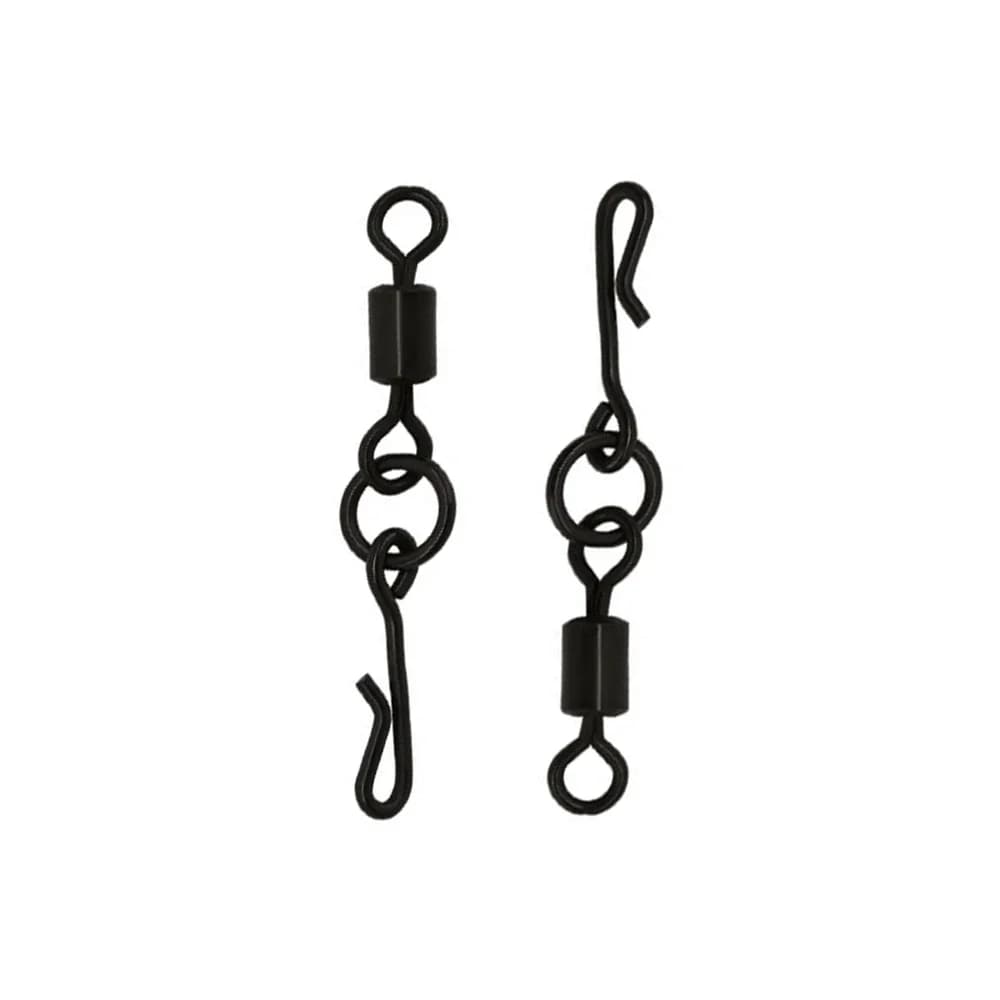 Émerillons flexibles rapides pour pêche carpe - 20 pièces avec système de clip de plomb sécurisé