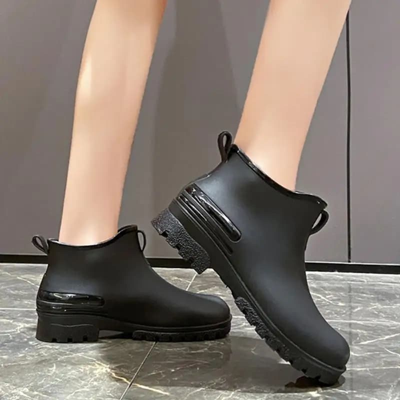 Chaussures pluie cheville R7UE respirantes - Bottes pêche mode antidérapantes imperméables légères
