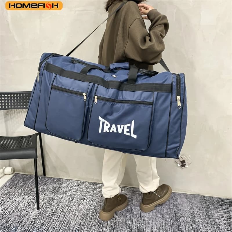 HOMEFISH Travel Bag Foldable Large Capacity Waterproof Business Sports Handbag W