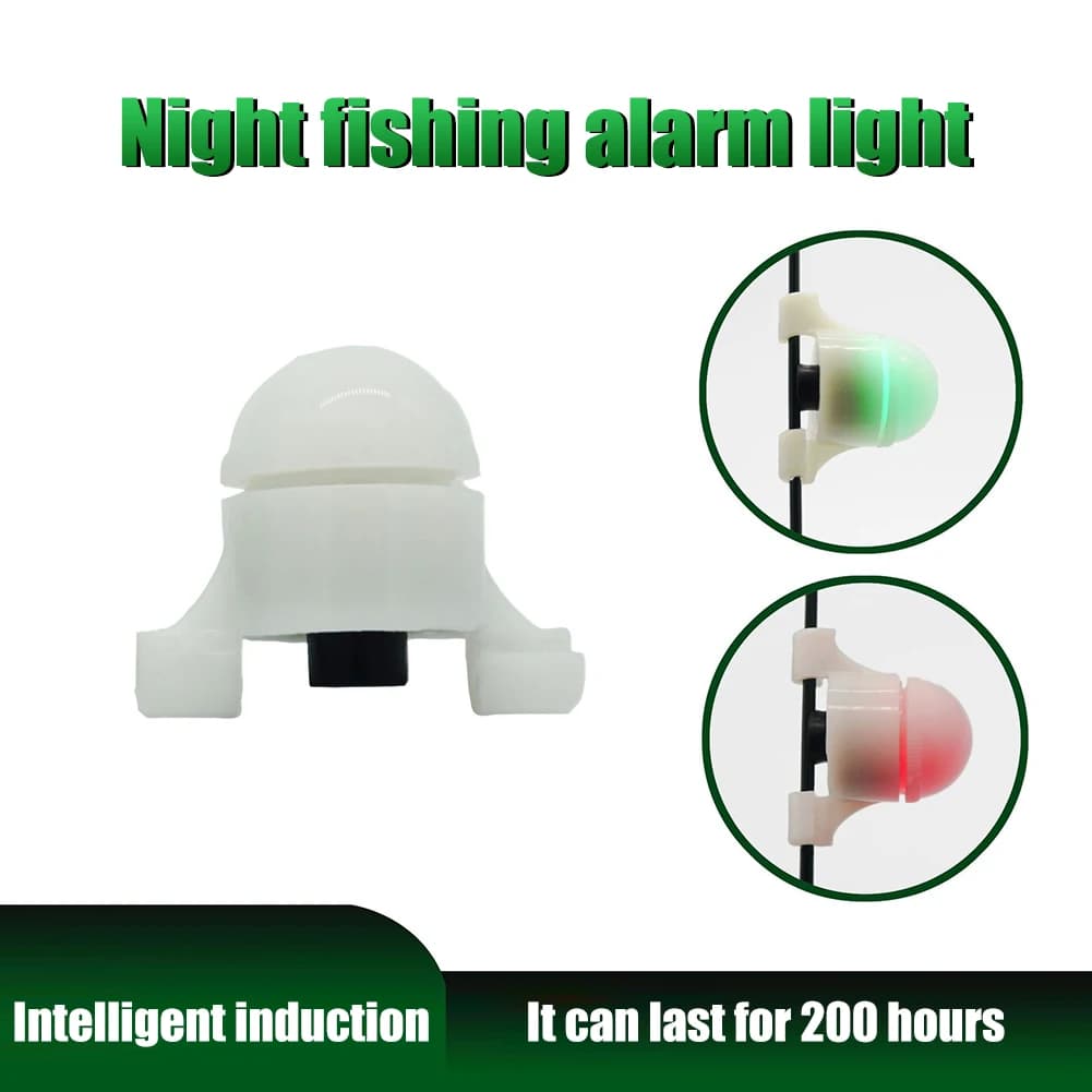 Alarme LED automatique pour canne pêche nuit - détection induction mini clip avec batterie