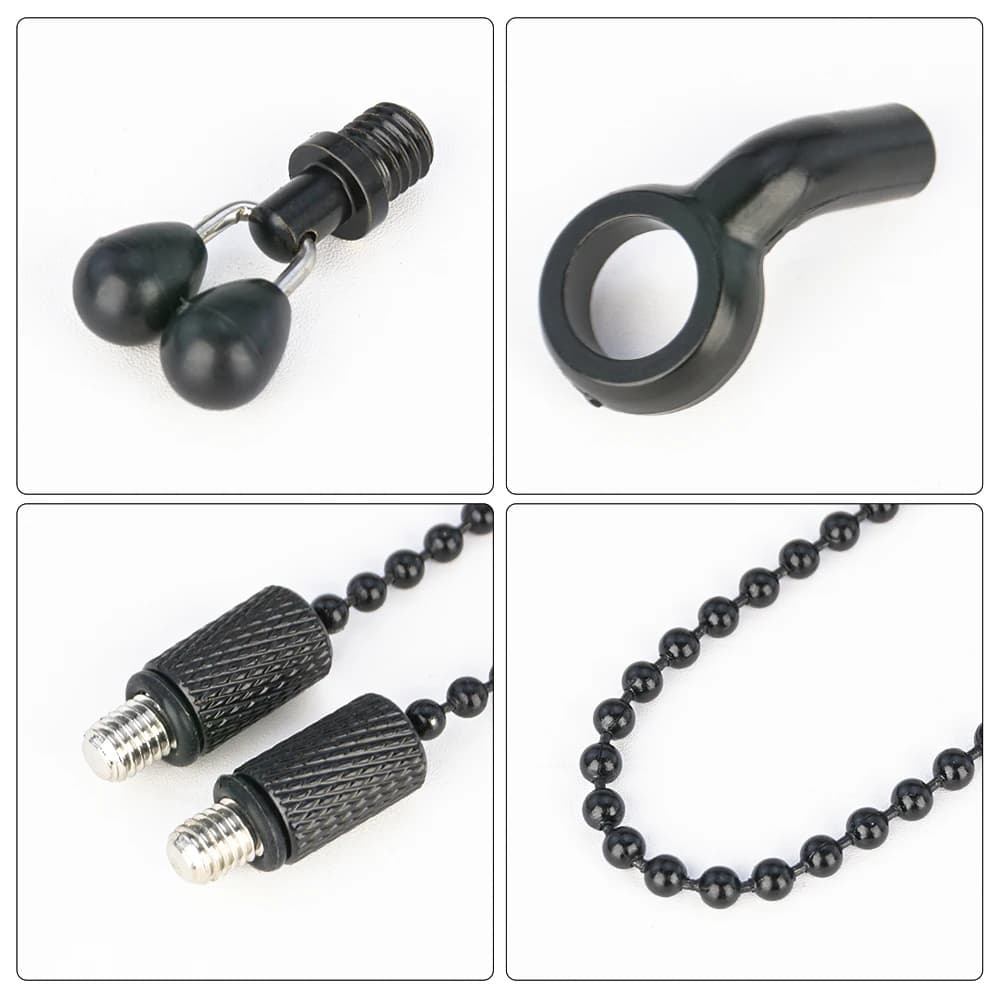Indicateur de touche swinger pour carpe fishing avec chaîne inox et bobbins réglables