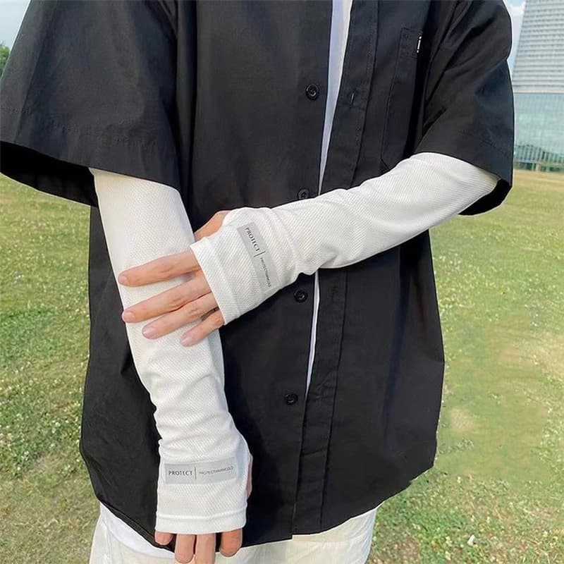 Manchons protection UV pêche été japonais grande taille pour avant-bras pêcheurs longue durée