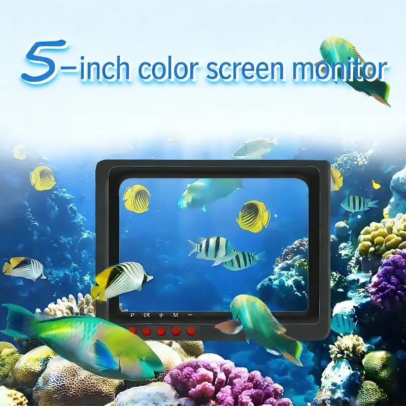 Caméra de pêche sous-marine 4K 5 pouces avec enregistrement vidéo et vision nocturne HD