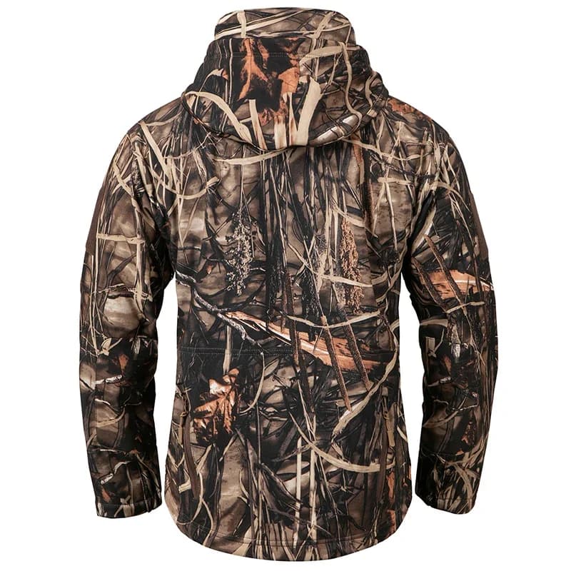 Veste de chasse camouflage silencieux homme imperméable polaire soft shell pêche randonnée capuche