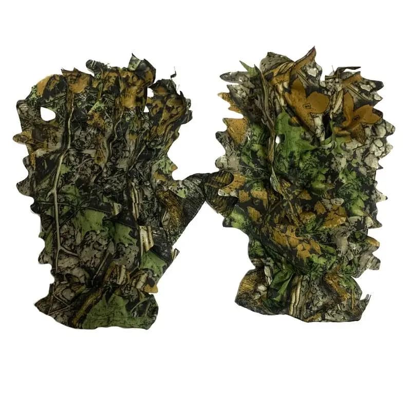 Gants camouflage Ghillie pour pêche - Discrétion optimale pour approche des poissons