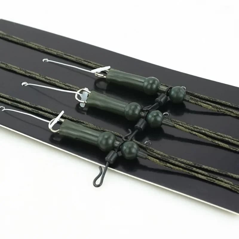 Kit pêche carpe HIRISI 3 hélices avec ligne tressée et plombée 68cm pour montage helicopter rig