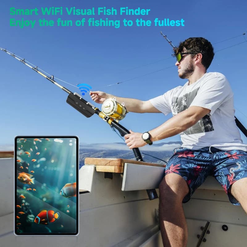 Caméra de pêche sous-marine Dodosee WiFi HD 15-50m compatible iOS Android pour détection poissons