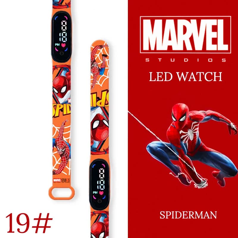 Montre enfant Spiderman garçon sport étanche bracelet digital LED montre garçon cadeau anniversaire