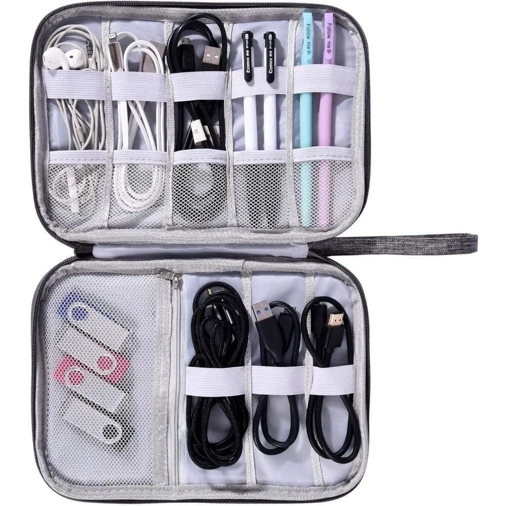 Pochette organisateur câbles électroniques étanche - Sac voyage universel rangement accessoires câbles