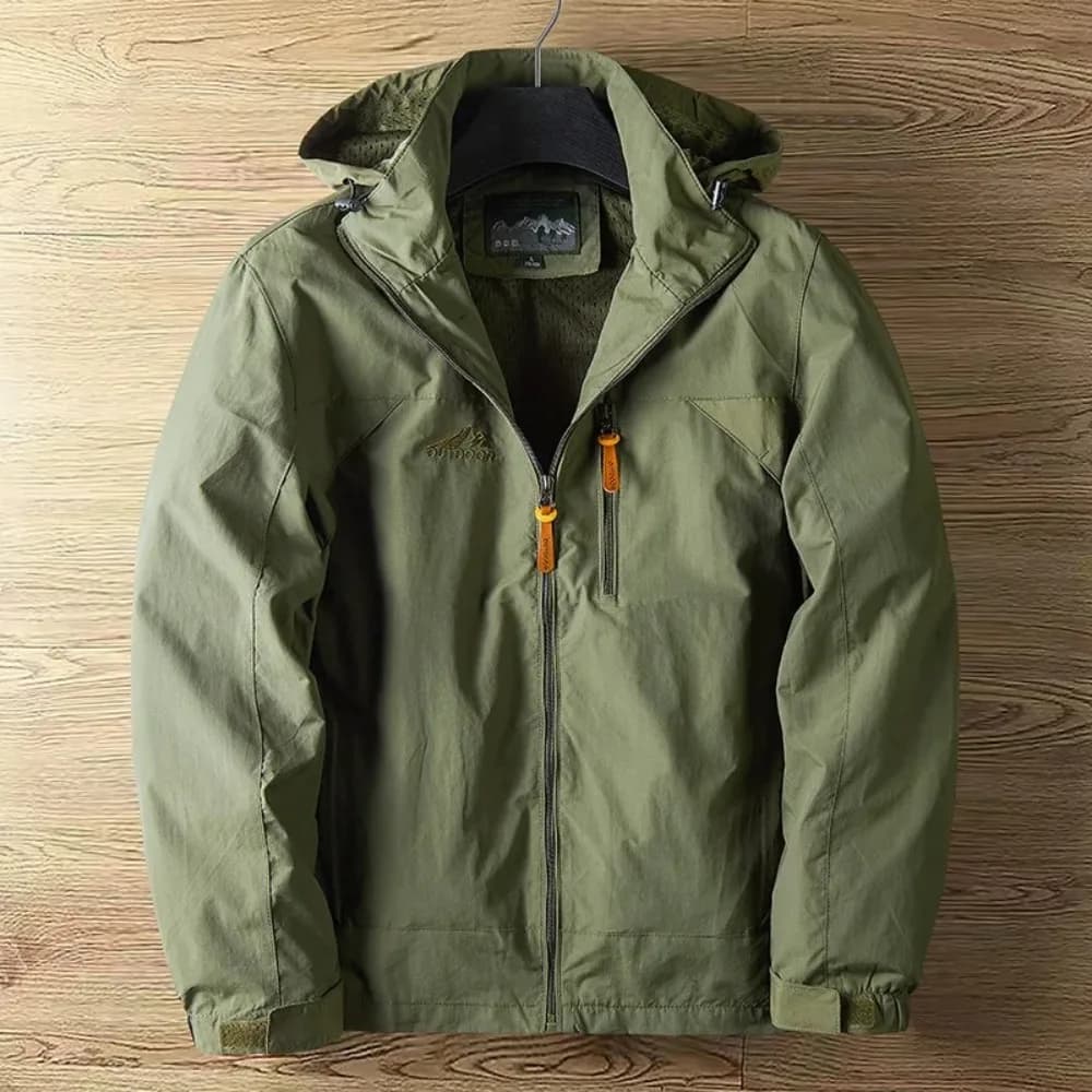 Veste légère printemps automne pêche homme - Blouson outdoor avec capuche streetwear polyvalent