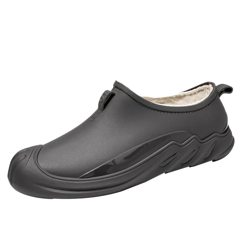 Bottes pêche basses doublées polaire imperméables - Chaussures travail cuisine automne hiver