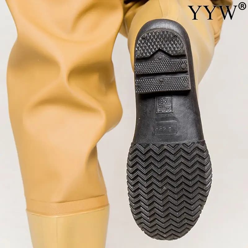 Combinaison de pêche adulte étanche avec bottes intégrées pour homme et femme waders cuissarde complète