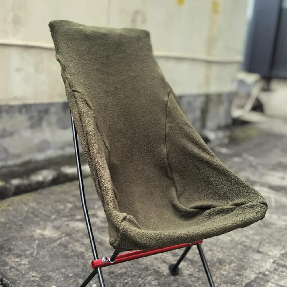 Chaise pliante d'hiver en laine épaisse - Chaise lune confortable pour camping et randonnée