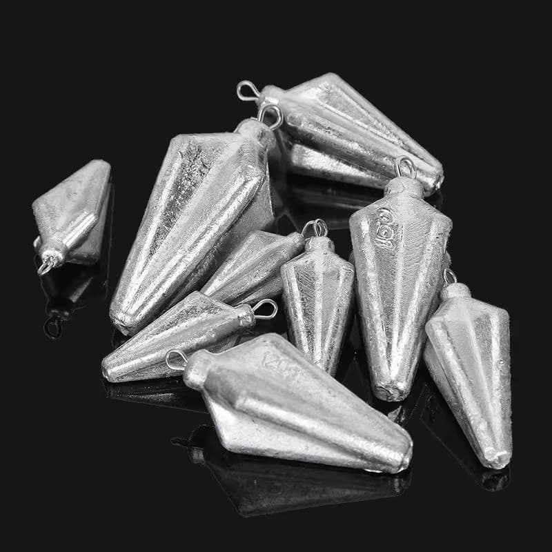 Plombs de pêche 10g-120g - Sinkers plombés pour tous types de pêche en eau douce et mer