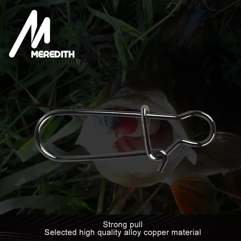 Snap pêche rapide 50 pièces avec mousquetons acier inoxydable et anneaux solides pour hameçons et leurres