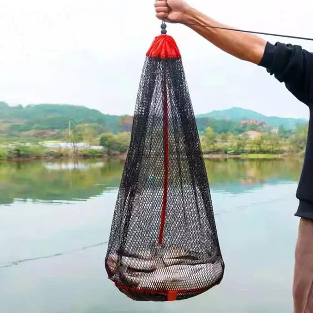 Filet de pêche pliable en nylon avec flotteurs, piège à branchies et mailles renforcées pour la