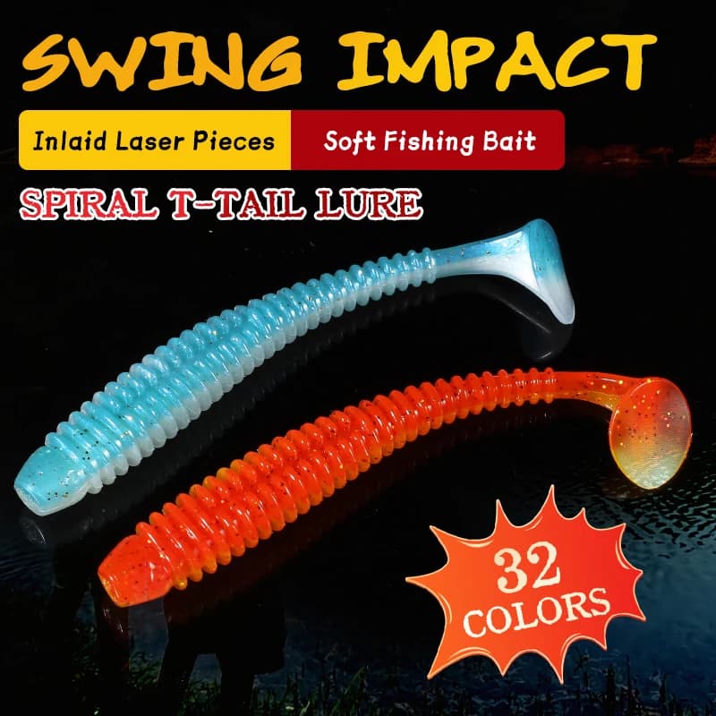 Leurre Supercontinent Impact Ring Shad 63-97mm - Leurre souple swimbait pêche jigging plastique appât artificiel shad