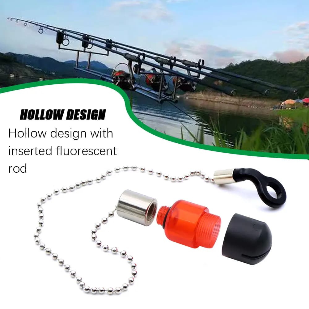 Indicateur de touche pour pêche à la carpe avec chaîne en acier - Swinger et bobine pour feeder