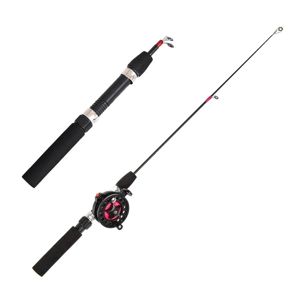 Canne télescopique ultra légère courte portable - Pêche mer rivière lac réservoir glace polyvalente
