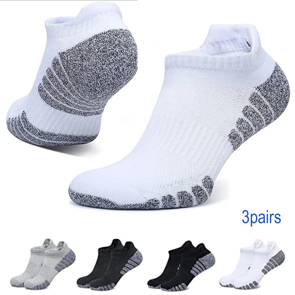 Chaussettes pêche 3 paires semelle épaisse antidérapante respirante sport basse coupe