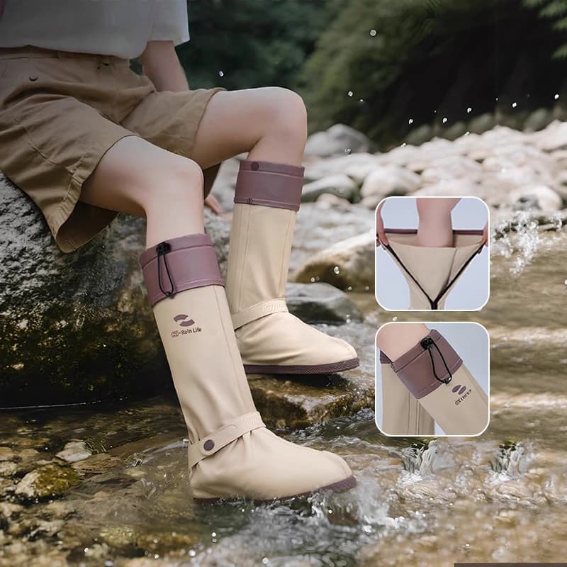 Protège-chaussures PVC imperméables réutilisables - Covers antidérapants pour randonnée et montagne unisexes