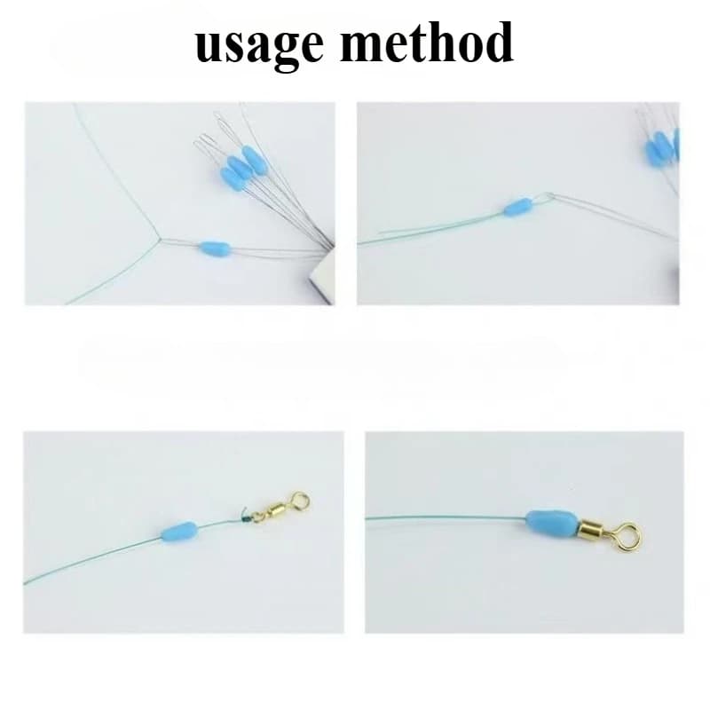 100pcs arrêts flotteur anti-emmêlement caoutchouc bleu ovales - espaceurs ligne pêche mer