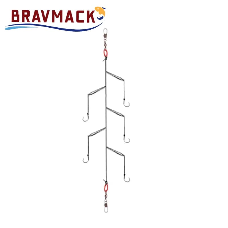 Lot de 5 hameçons simples avec émerillon, acier carbone haute résistance, taille 3 à 13, pour