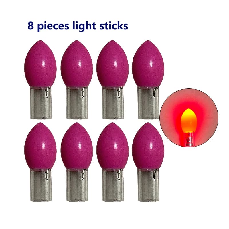 8 pièces bâton lumineux électronique pêche nocturne sans pile, leurre lumineux pour pêche en mer et surfcasting