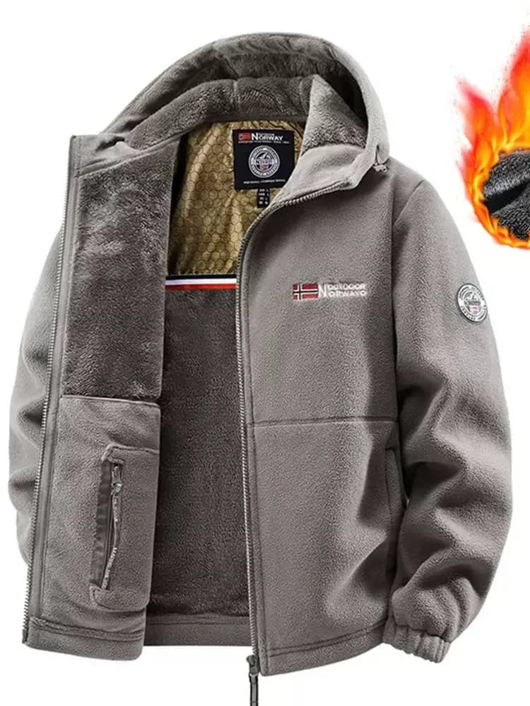 Veste laine mouton pêche hiver - Vêtement chaud rétro pour pêche traditionnelle