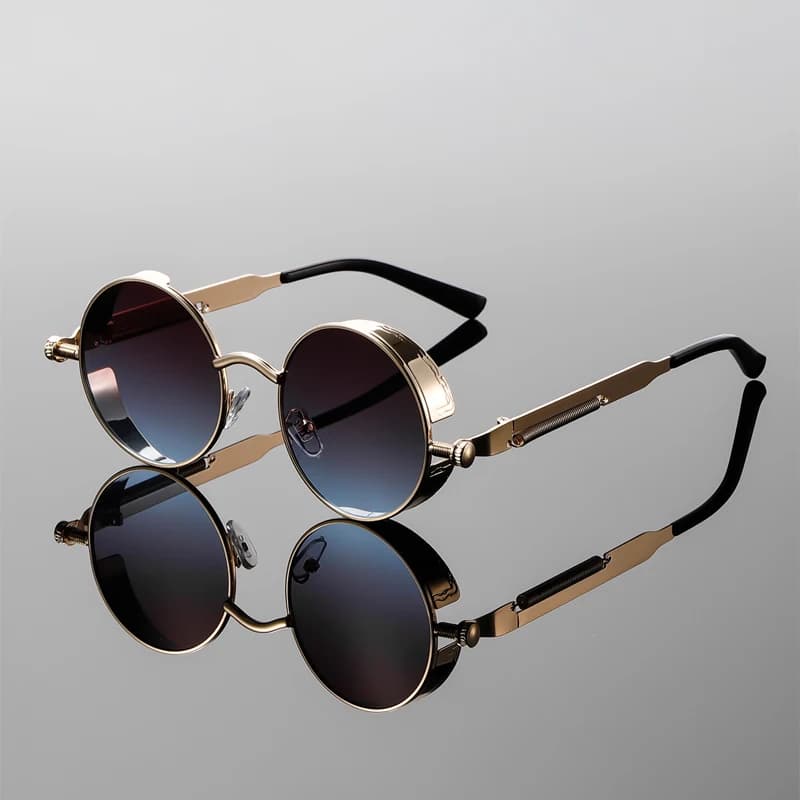 Lunettes de soleil vintage homme KAMMPT gradient multi-couleur tendance luxe pour look casual et professionnel