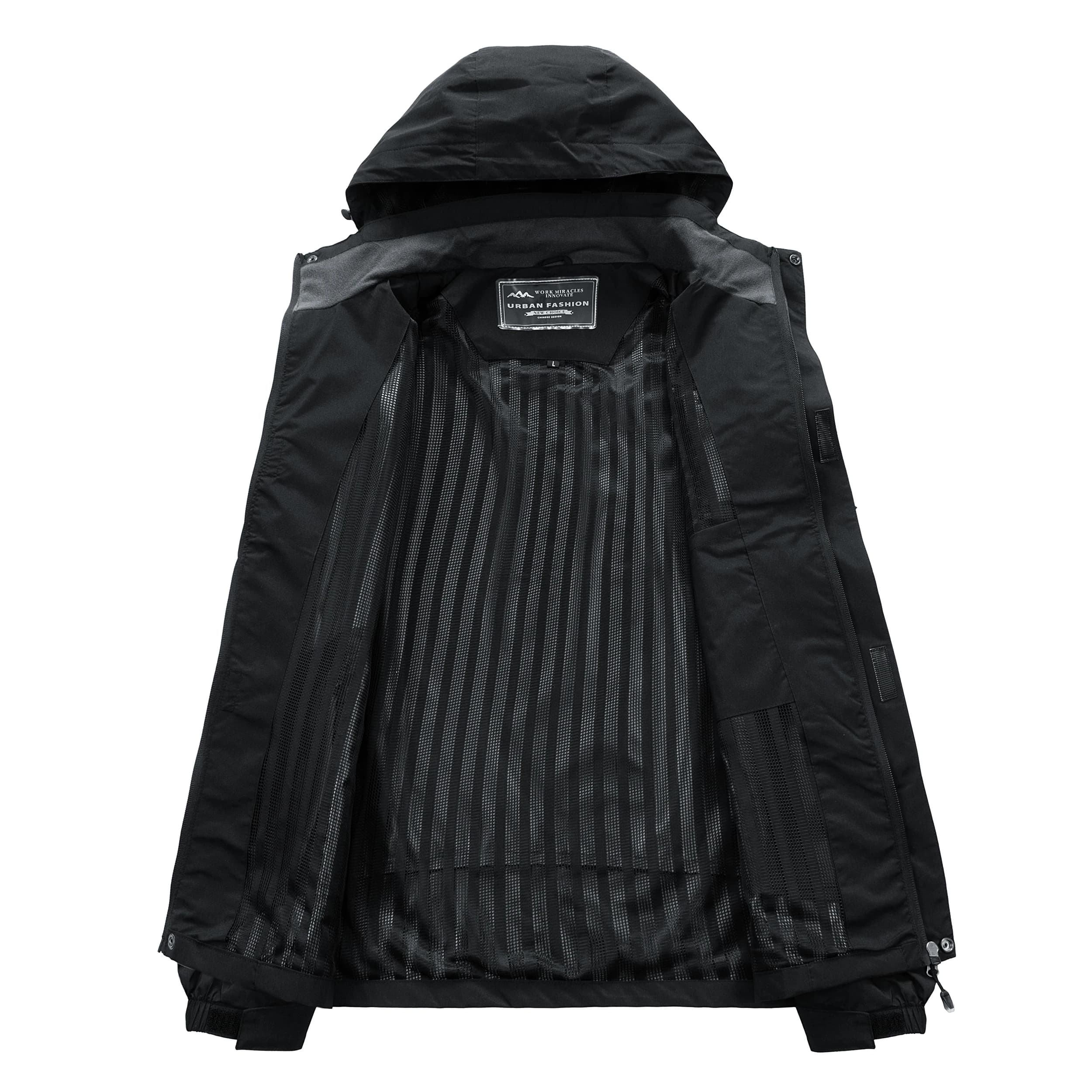 Veste de pêche imperméable grande taille homme - Veste coupe-vent randonnée chasse trekking