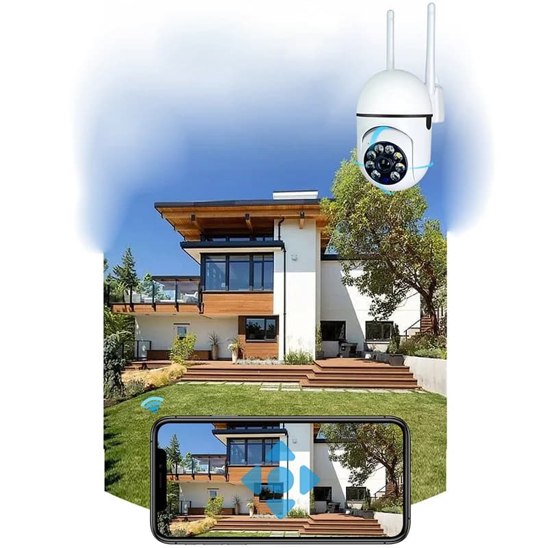 Caméra surveillance sans fil A7 360° interphone 1080P sécurité maison vision nocturne HD pêche