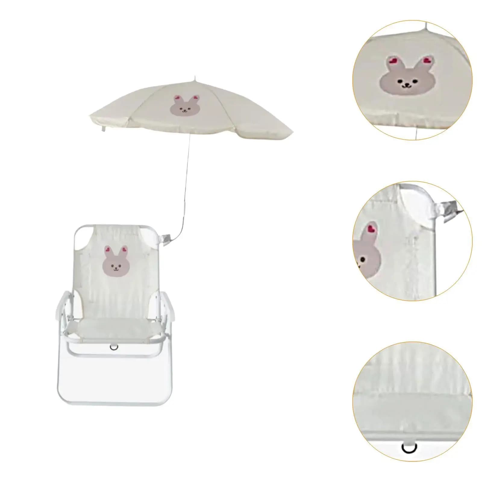 Chaise camping enfant avec capote ombrage - Siège pliant portable pour pique-nique et pêche