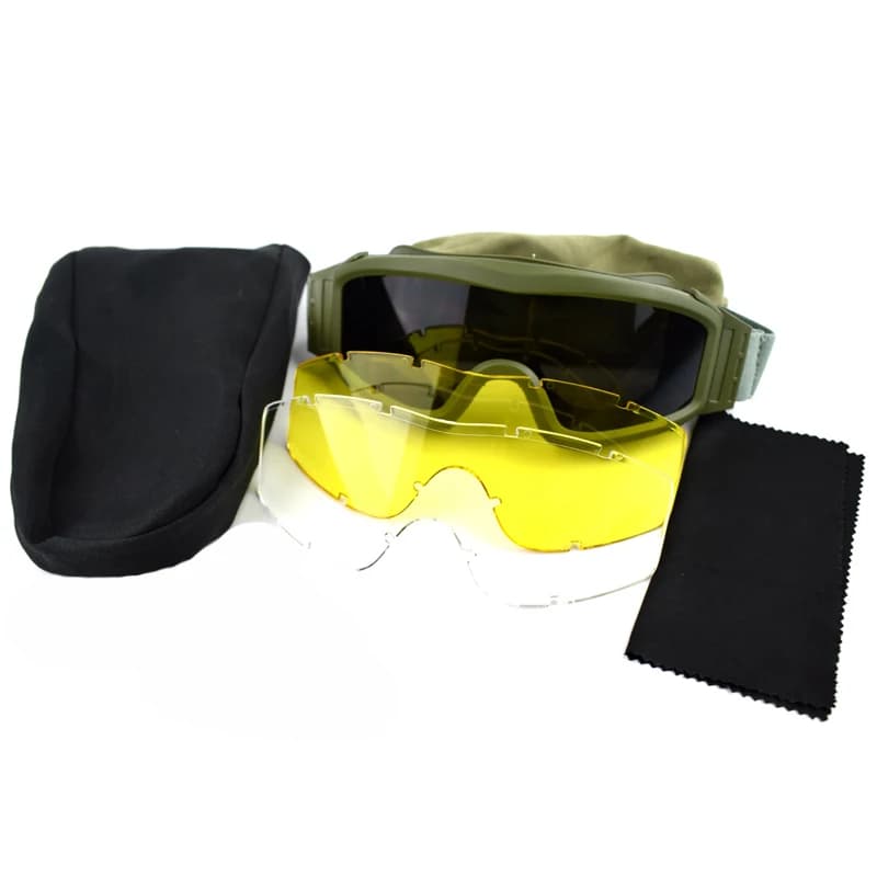 Lunettes tactiques militaires unisexe anti-vent UV400 pour paintball, randonnée et pêche camping