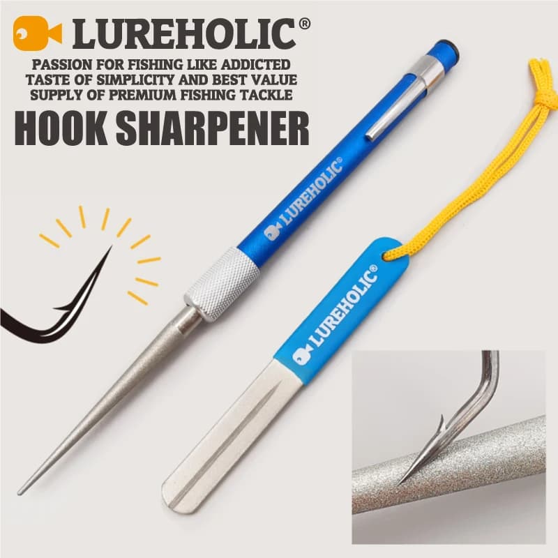 Aiguiseur hameçons diamanté électroplaqué - Style stylo et plat pour tous types d'hameçons