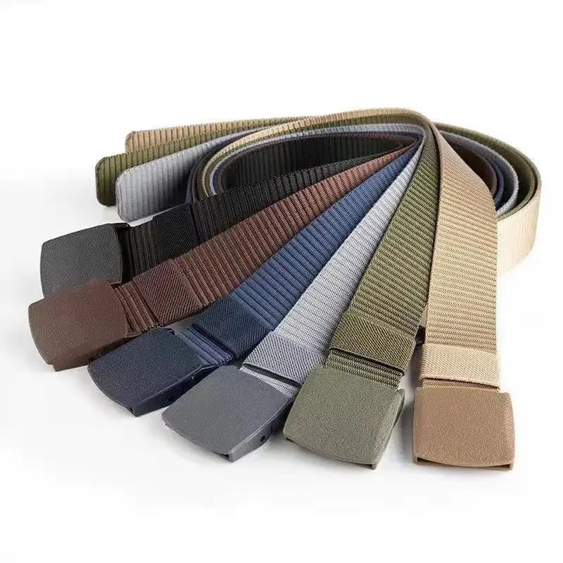 Ceinture nylon réglable pêche - 120cm, 6 couleurs, boucle plastique, pantalon pêche outdoor